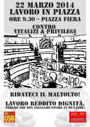 Manifestazione contro i vitalizi @ Piazza FIERA, Trento | Trento | Trentino-Alto Adige | Italia