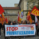 I “Mille a Milano” per l’occupazione e il welfare e contro le privatizzazioni.